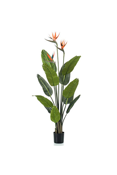 EMERALD Plantă artificială Pasărea paradisului ghiveci cu flori 120 cm