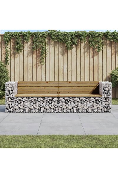 Concept Παγκάκι κήπου με γκαζόν, 244x71x65,5 cm, εμποτισμένο ξύλο πεύκου