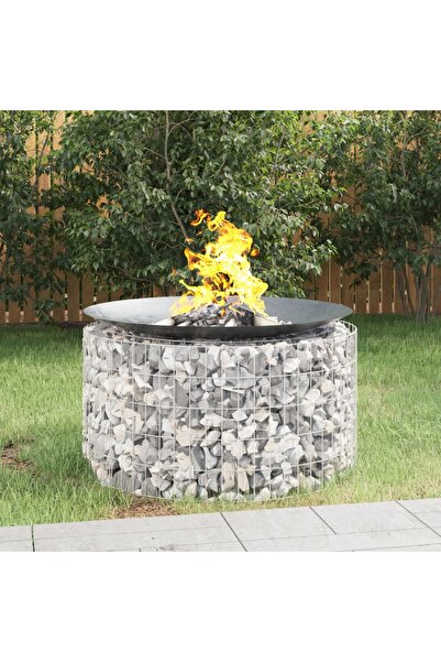Concept Vatră de foc din gabion Ø 100 cm, fier galvanizat