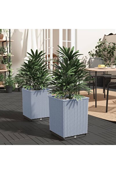 Concept Γλάστρες, 2 τεμ., ανοιχτό γκρι, 30x30x37 cm, πολυπροπυλένιο