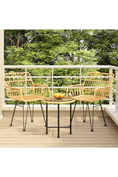 Concept Set mobilier de grădină, 3 piese, poliratan