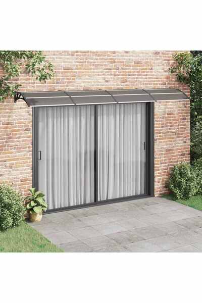 Concept Copertină de ușă, negru, 400x80 cm, policarbonat