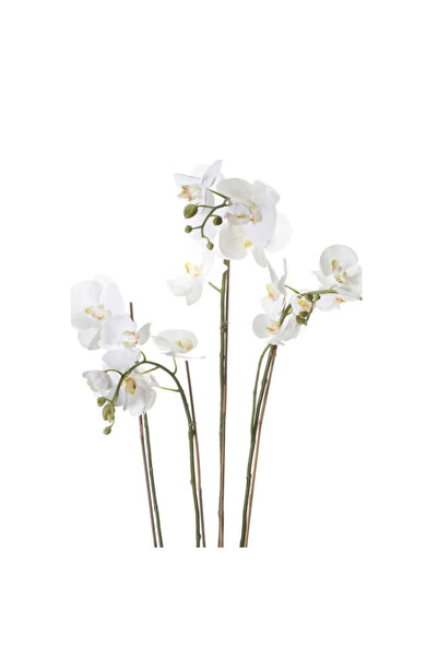 EMERALD Orhidee artificială Phalaenopsis cu mușchi, alb, 90 cm 20.355