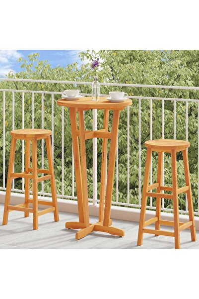 Concept Τραπέζι μπαρ κήπου, Ø60x105 cm, μασίφ ξύλο ακακίας