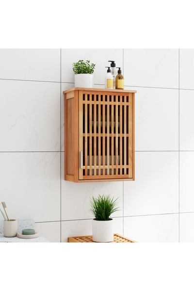 Concept Dulap de baie montat pe perete, 42x23x60 cm, lemn masiv de nuc