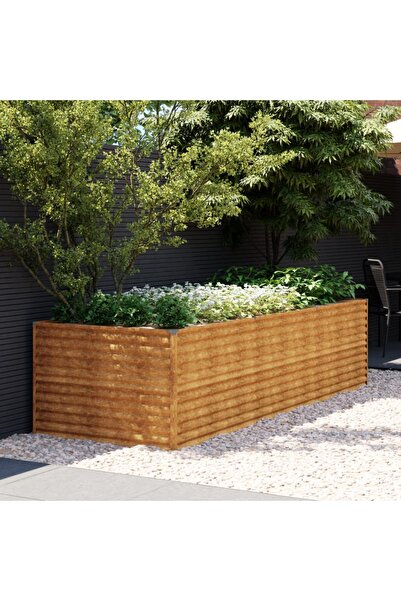 Concept Strat înălțat de grădină, 290x100x69 cm, oțel corten