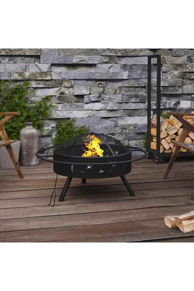 Concept Vatră de foc cu vătrai, 70 cm, oțel, XXL