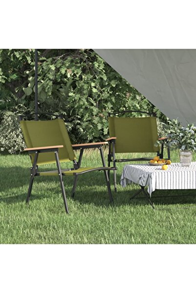 Concept Καρέκλες κάμπινγκ, 2 τεμ., πράσινες, 54x55x78 cm, ύφασμα Oxford