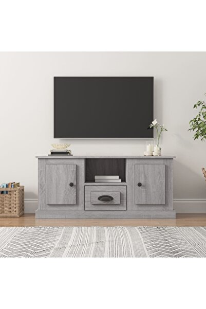 Concept Comodă TV, gri sonoma, 100x35,5x45 cm, lemn prelucrat