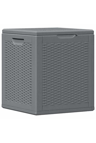 Concept Cutie de depozitare pentru grădină, gri, 90 L, PP ratan