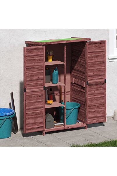 Concept Magazie de unelte de grădină cafeniu 83x57x140cm lemn masiv pin
