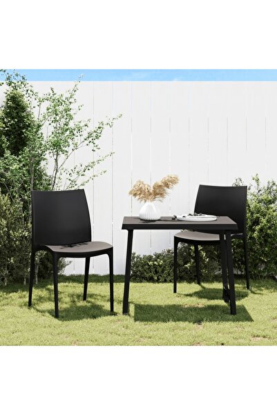 Concept Καρέκλες κήπου, 2 τεμ., ανθρακί, 50x46x80 cm, πολυπροπυλένιο