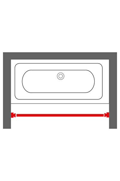 Sealskin Bară pentru perdea de duș telescopică, alb, 255 cm