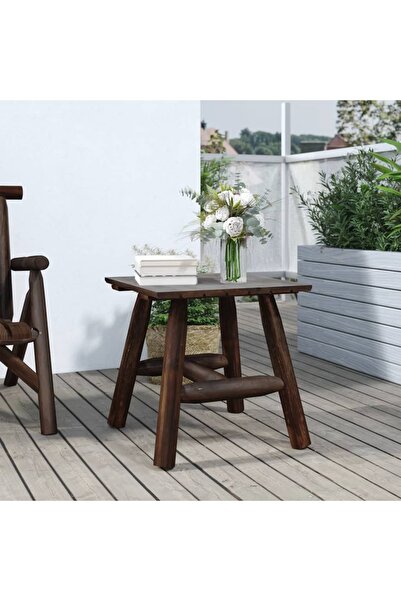 Concept Βοηθητικό τραπεζάκι, 49x49x50 εκ., μασίφ ξύλο ελάτης