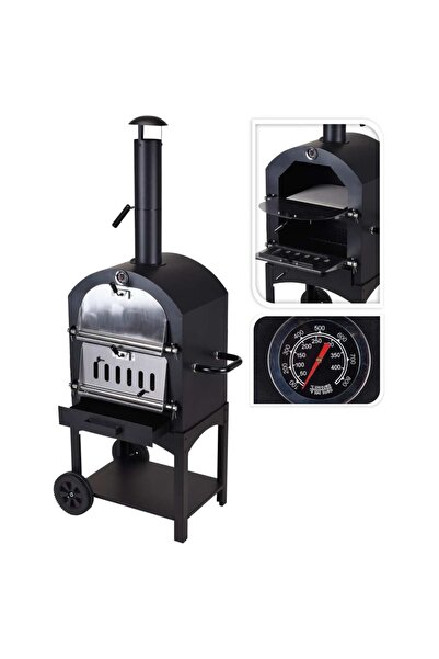 Progarden Фурна за пица барбекю, черна
