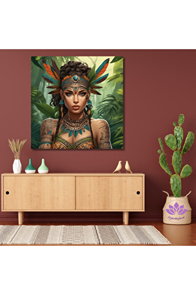 Empressco Sayılarla Boyama Hobi Seti (RENKLİ BASKI-ÇERÇEVELİ) 40x50 Cm: Kızıl...