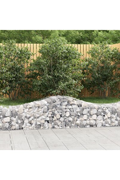 Concept Coșuri gabion arcuite 10 buc, 200x50x40/60 cm, fier galvanizat