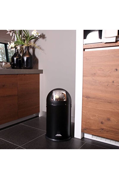 EKO Kickcan pedal bin, matt black, 33 L