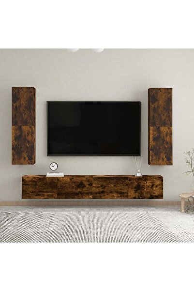 Concept Comodă TV cu montaj pe perete, stejar fumuriu, 30,5x30x110 cm