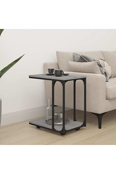 Concept Βοηθητικό τραπεζάκι με ρόδες, γκρι sonoma 50x35x55,5 cm από επεξεργασ...