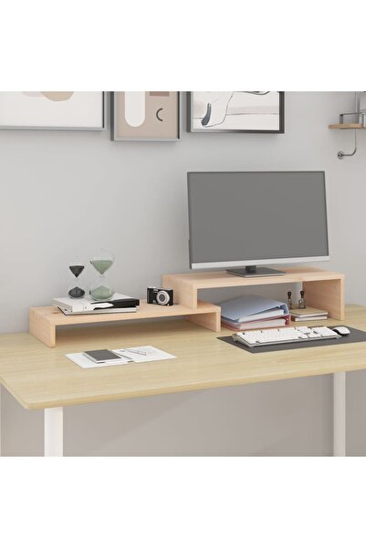 Concept Βάση οθόνης, (52-101)x22x14 εκ., μασίφ ξύλο πεύκου