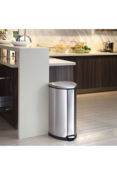 EKO Grace pedal bin, matt silver, 35 L