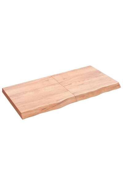 Concept Blat masă maro deschis 120x60x6 cm, lemn masiv stejar tratat