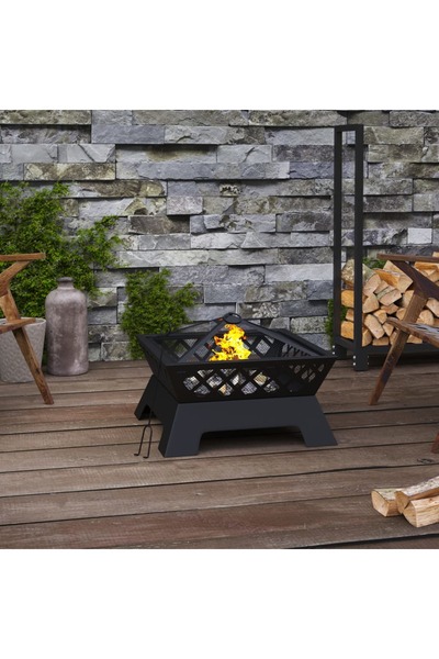 Concept Vatră de foc cu vătrai, 50 cm, oțel, XXL