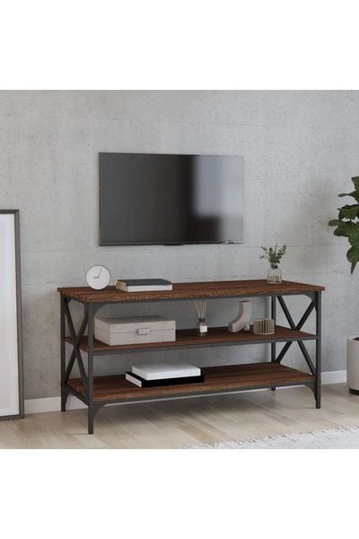 Concept Comodă TV, stejar maro, 100x40x50 cm, lemn prelucrat