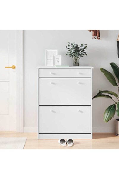 Concept Παπουτσοθήκη ALTA, λευκό, 77x35x96 cm, μασίφ ξύλο πεύκου