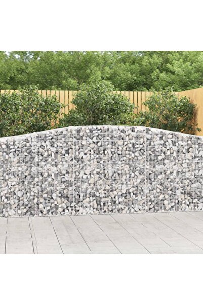 Concept Coșuri gabion arcuite 25 buc, 400x50x100/120 cm fier galvanizat