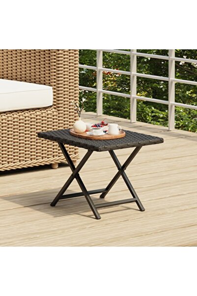 Concept Πτυσσόμενο τραπέζι μπιστρό, μαύρο, 45x35x32 cm, πολυρατάν