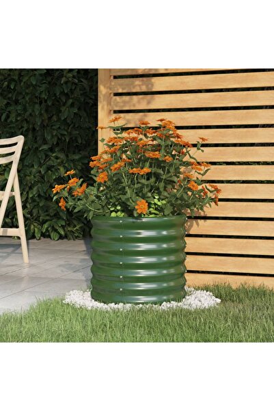 Concept Jardinieră grădină verde 40x40x36 cm oțel vopsit electrostatic