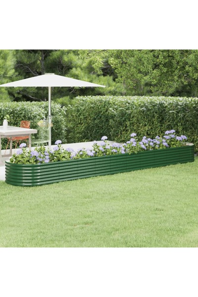 Concept Jardinieră grădină verde 440x80x36 cm oțel vopsit electrostatic