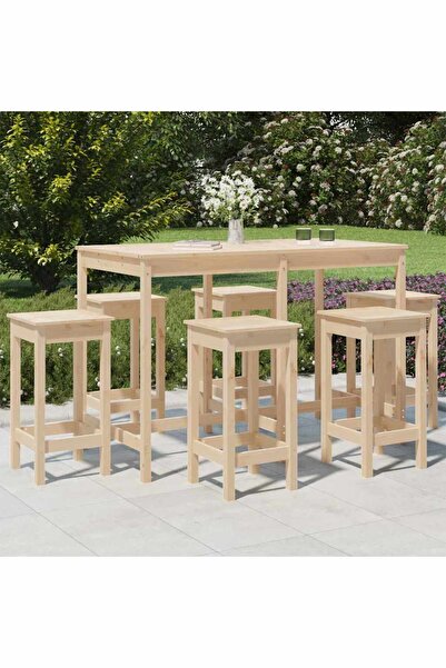 Concept Σετ μπαρ κήπου, 7 τεμάχια, μασίφ ξύλο πεύκου