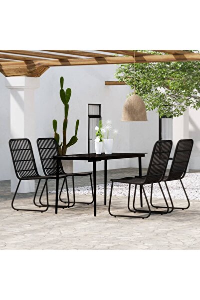 Concept Σετ επίπλων κήπου, 5 τεμάχια, μαύρο