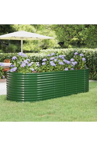 Concept Jardinieră grădină verde 249x100x68cm oțel vopsit electrostatic