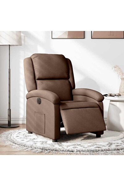 Concept Ηλεκτρική ανακλινόμενη πολυθρόνα, καφέ, ύφασμα