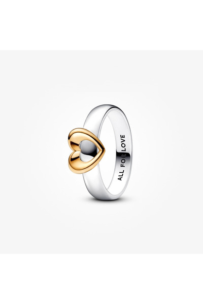 Pandora Radiant Two-tone Sliding Heart Ring