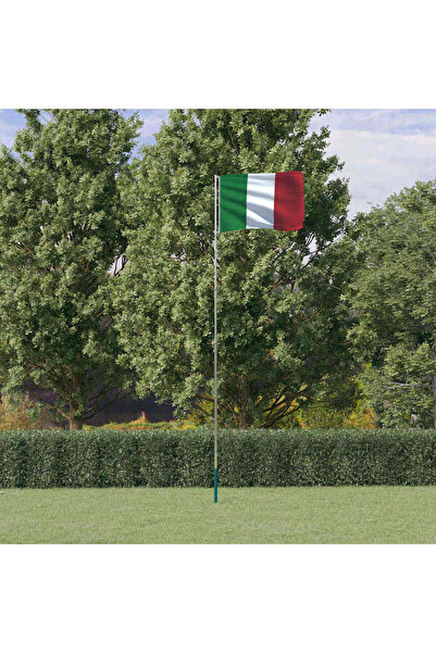 Concept Σημαία Ιταλίας και αλουμινένιο κοντάρι, 5,55 μ.