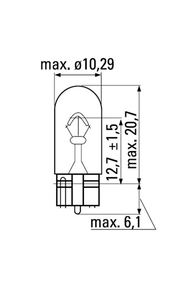 Bosch Bec auto cu halogen W5W 5W 12V 1 987 302 819