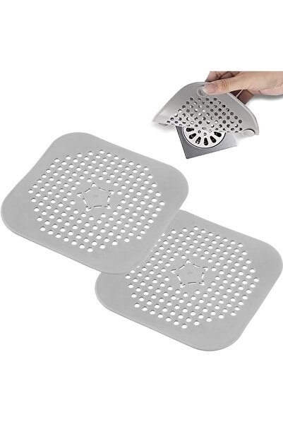 Arabest عبوتان من سدادات تصريف الشعر المربعة المصنوعة من السيليكون، غطاء تصري...