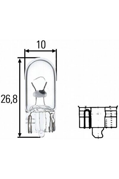 Hella Bec auto cu halogen W5W 5W 12V 8GP 003 594-121