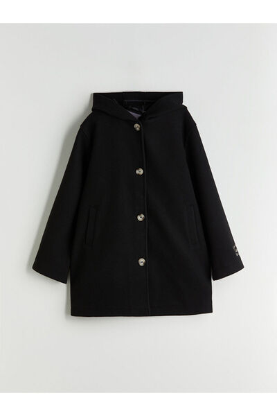 LC Waikiki Sparkling Choices Hooded Girls' Cashmere Coat from Shining Store