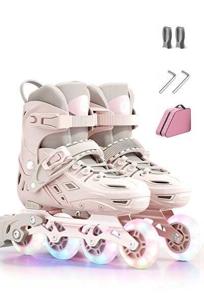 Ma Baby Kids Inline Skate Shoe Set, Adjustable Inline skates with Full Light ...