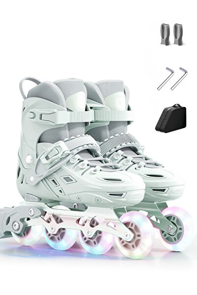 Ma Baby Kids Inline Skate Shoe Set, Adjustable Inline skates with Full Light ...