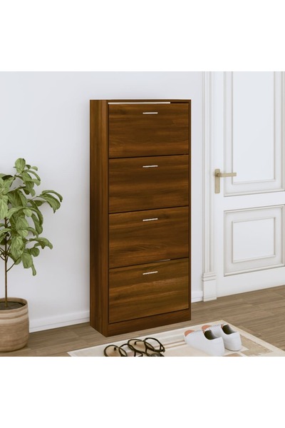 Concept Pantofar, stejar maro, 63x24x147 cm, lemn compozit