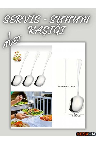 Keskon 20 cm Metal Serving Spatula (1 Piece) – Durable and Practical Tool for...
