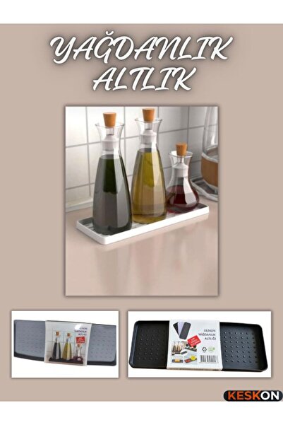 Keskon حامل زيت السيليكون - منظم أنيق، وحامل للصابون والمنظفات، ومناسب للعرض.