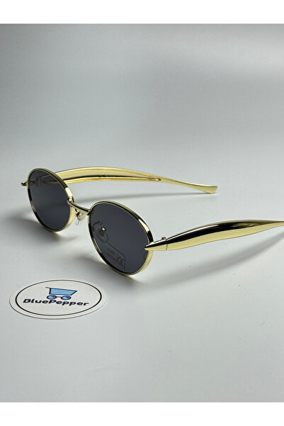 BluePepper Botela V2 |   Sunglasses Gold Frame Black Glass Color 57-21-140